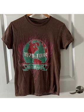 Van Halen 1979 Tour Brown T-Shirt 2023 official merch sz medium